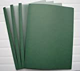 Cartelline per rilegatura termica, struttura in pelle, colore verde/satinato, confezione da 50 (2,0 mm = 11-20 fogli)