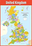 Cartina del Regno Unito | Poster geografico | Carta lucida misura 850 mm x 594 mm (A1) | Poster di ...