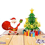 Cartoline di Natale pop-up 3D, cartoline di Natale pop-up, biglietti di auguri per le vacanze di Natale, biglietti regalo per ...