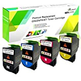 Cartucce Toner Compatibili 4 Colori CS310 CS410 CS510 4000 Pagine BK ad alta Capacità, 3000 Pagine CMY per Stampanti Lexmark ...