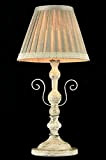 Casa Padrino luxury table lamp white patina/lampshade ivory grey 20 x 41 cm - lamp - Luxury Collection