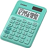 Casio MS-7UC-GN Mini Calcolatrice da Tavolo, Verde Pastello