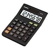 CASIO MS-8B Calcolatrice da tavolo - Display a 8 cifre, Calcolo Imposte e doppia alimentazione, Nero