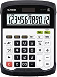Casio WD-320MT Calcolatrice da Tavolo, Water e Dust Proof, Display a 12 Cifre, Tastiera Rimovibile, Bianco/Nero