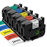 Cassetta Aken Etichette Compatibile Sostituisce Brother P-touch TZe 24 mm Band TZe-251 TZe-451 TZe-551 TZe-651 TZe-751 per Brother P-touch Cube ...