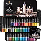 Castle Art Supplies Set di 120 Matite Colorate | Mine Colorate dall’Anima Morbida per Artisti, Professionisti e Coloristi Adulti | ...