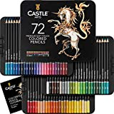 Castle Art Supplies Set di 72 Matite Colorate | Mine Colorate dall’Anima Morbida per Artisti, Professionisti e Coloristi Adulti | ...