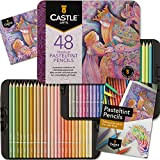 Castle Art Supplies Set di Matite Colorate in Tinta Pastello | 48 Colori in Tonalità Delicate e Sontuose | Per ...
