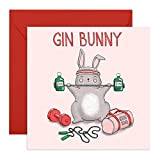 Central 23 - Biglietto di auguri di compleanno con scritta "Gin Bunny", biglietto di compleanno per figlia adulta – Buon ...