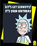 Cheeky Chops Cards, Biglietto di auguri di compleanno grande formato A5, C815, divertente Rick and Morty – Let's get Schwifty! ...