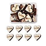 Cheriswely, 20 puntine decorative in legno a forma di cuore, con scritta in lingua inglese “Love Drawing” per bacheca in ...