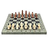 Chess Set Chess Set Folding Chess Set Traditional Chess Table Board Games Board Games (Color : Natural Size : 34×17×3 ...