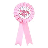 Chniafin Birthday Badge Award Ribbon Cartoon Brooch Decor Gift Supplies for School Classroom Game Palying Gift Birthday Badge