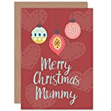 Christmas Xmas Mummy Mother Baubles Sealed Greeting Card Plus Envelope Blank inside Cristo