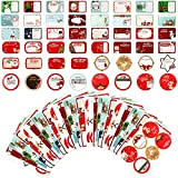 Chudian 240 Pezzi Adesivi Natalizi Stickers Etichette Natale Adesivi per Etichette Natalizi Adesivo Regalo Natalizia per Natale Pacchi Regalo Busta