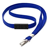 CKB Ltd® 10x Breakaway Blue Blu Premium Safety Lanyard Laccio girevole in metallo clip per il titolare della carta di ...
