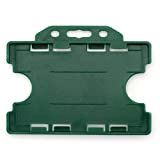 CKB LTD® Porta badge double face in plastica rigida, formato orizzontale, può contenere due carte, formato CR80, da 86 mm ...
