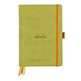 Clairefontaine 118776C Quaderno RHODIARAMA Goalbook Rigido 14, 8 x 21 cm, 240 pagine a piccoli punti (DOT), carta avorio numerata ...