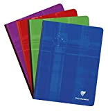 Clairefontaine 69741C - Quaderno con brochure in tela, 17 x 22 cm, 192 pagine, in carta bianca, 90 g, colore: ...
