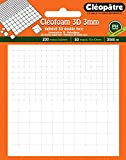 Cleopatre cléofoam 3d – Pastiglie precortadas Schiuma biadesivo da 3 mm, 200 Mini + 50 Maxi