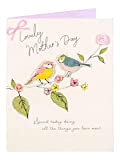 Clintons: Biglietto per la festa della mamma, con uccellini sul ramo, 149 x 195 mm, multicolore