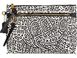 COACH Disney X Keith Haring Academy - Custodia con stampa Topolino, nero (Nero/Bianco), Taglia unica
