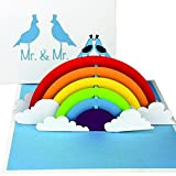 Cologne Cards - Biglietto tridimensionale con scritta "Gay Wedding Card - Birds in Love", biglietto pop-up "Mr. & Mr.", biglietto ...