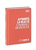Comix Diario 2019/2020 datato 16 mesi, formato Mignon Plus 9x12.5 cm, corallo scritta bianca
