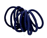 Confezione da 10 elastici per capelli antistrappo, blu navy