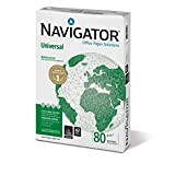 Confezione Da 10 Risme Navigator Universale A4 Bianco 80 Grammi / mq (10 x 500 fogli - Inh 5000 fogli)