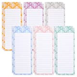 Confezione da 12 blocchetti magnetici colorati per frigorifero, per lista della spesa, compiti, 6 disegni (9,5 x 22,9 cm)