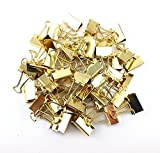 Confezione da 48 fermacarte in metallo dorato, clip multifunzione per la chiusura di sacchetti di plastica, per l'organizzazione dell'ufficio, per ...