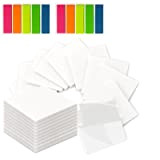 Confezione Da 5 Di 350 Transparent Sticky Notes Foglietti Trasparenti Adesivi Autoadesive e Segna Pagina Foglietti Colorati Translucent, Adatti Per ...