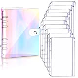 Copertina per notebook A5 in PVC morbido arcobaleno 10 pezzi A5 raccoglitore fogli sciolti per pianificatore personale, tasche impermeabili per ...