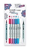 Copic Doodle Colouring 5 + 1 set comprensivo di 5 colori (RV29, RV34, V17, B24, B05) Plus un frullatore, ideale da utilizzare con ...