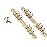 Craftelier - Kit di 2 meccanismi a 6 anelli per raccoglitori da 9,5 x 17 cm + 8 fermi per ...