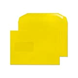 Creative Colour-Buste formato C5, 162 x 235 mm-Buste gommate con chiusura adesiva, colore: giallo (confezione da 500)