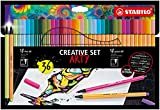 Creative Set STABILO ARTY - STABILO point 88 & Pen 68 - Astuccio da 36 - Colori assortiti - 17 ...