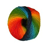 Creleo 792357 Calze di lana Mixed Colors arcobaleno di 1 50 G – 200 meter arcobaleno 1
