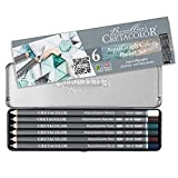 CRETACOLOR Aquagraph Colors Pocket Set di matite in grafite acquerellabili con colori assortiti, 6 penne 183 99