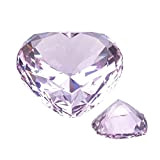 Cristallo 90 millimetri colorato a forma di cuore di cristallo diamante Glass Craft Fengshui fermacarte casa Matrimonio regalo di compleanno ...
