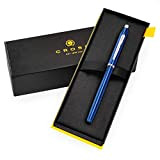Cross Century II - Penna a sfera con punta media, colore: Blu traslucido e cromato, penna singola in confezione regalo