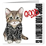 Cult Kitty – Hoping Your Birthday is Good – Biglietto di auguri per gatti – Biglietto di compleanno per gatti ...