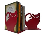 Cute Vivid lovely Persian Cat Nonskid Thickening Iron Library School Office Home Study metal Bookends Book End Red