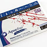 Daler-Rowney Aquafine - Cartolina con acquerello e guazzo, 300 g/m², formato A6, 14,7 x 10,4 cm, colore: bianco naturale, incollato ...