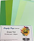 Dalton Manor 160GM Cartoncino Pack Verde Tinta 10 Fogli da 5 Colori 50 Fogli in Totale