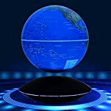 DAMPOG Globo Galleggiante a levitazione Magnetica, 6" Sfera Auto-Rotante Contro Terra Mappa del Mondo di gravità per scrivania Ufficio Home ...