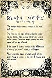 Death Note Rules – Manga – Poster anime – Dimensioni 61 x 91,5 cm + 2 listelli per poster in ...