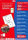 Decadry Adhesive CD/Dvd Labels OLW-4824 Etichetta autoadesiva 60 Pezzo(i)