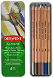 Derwent Academy Set di 6 Matite dai Colori Metallici, Ideali per Creazioni Artistiche, Qualità Professionale